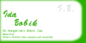 ida bobik business card